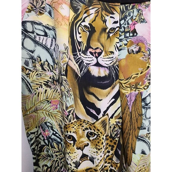 Size 1 / Small Maison Scotch Les Bon Vivants Jungle Pants Animal Print Floral - Picture 7 of 8